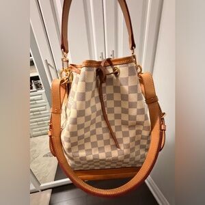 Authentic Louis Vuitton Damier Azur Noé Vintage Bucket Bag | Extras Included